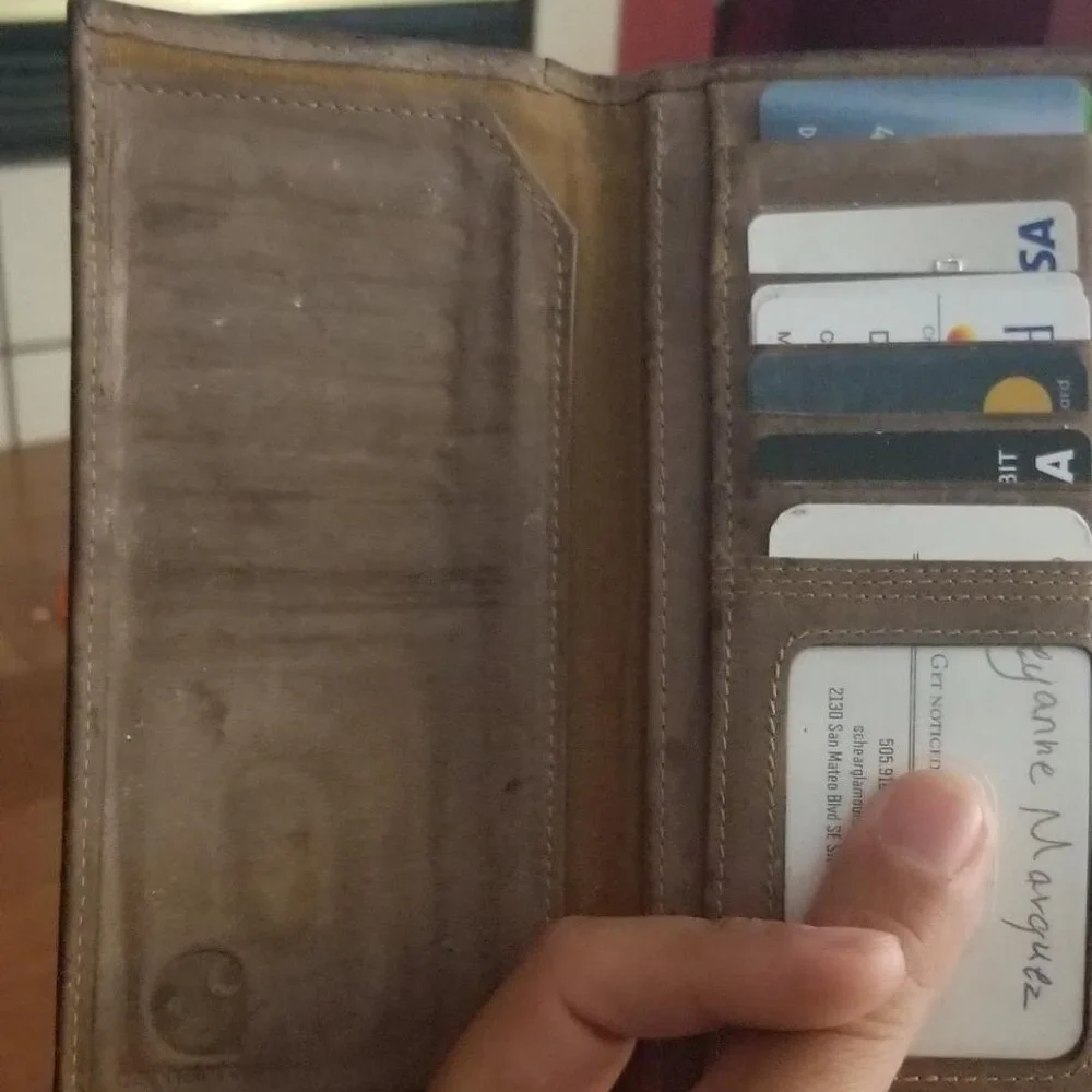 Carhartt Men's Rugged Leather Triple Stitch Wallet Available in Multiple Colors